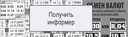 Получить информер с курсами валют в России на сегодня